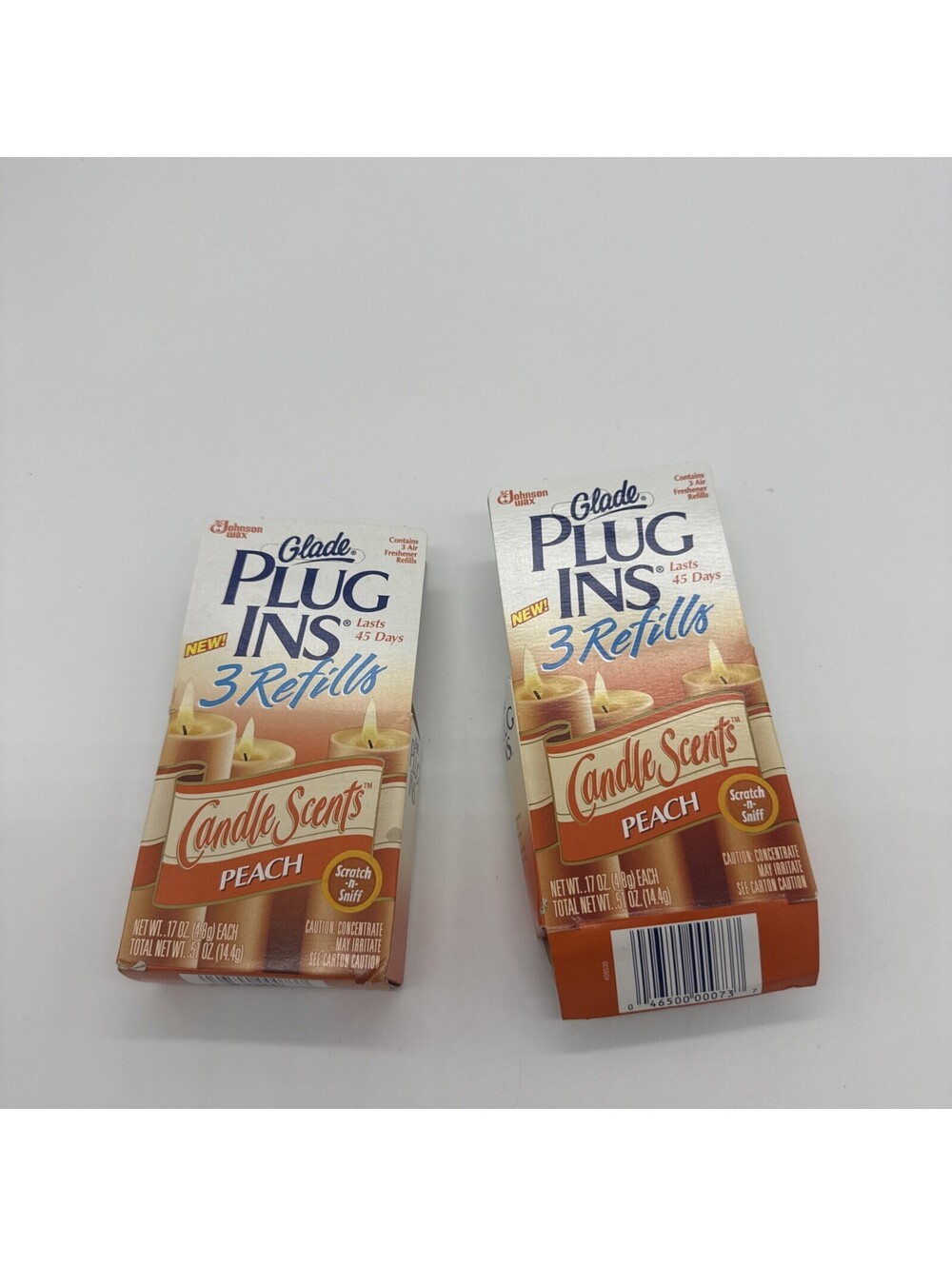 Glade Plug Ins Refill peach 1995 New Old Stock 7 refills